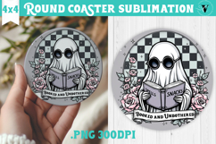 Round Coasters | Checkered | Retro Halloween Product Image 1