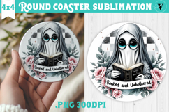 Round Coasters | Checkered | Retro Halloween Product Image 1