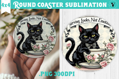 Round Coasters | Checkered | Retro and Vintage Product Image 1