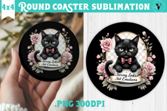 Round Coasters | Checkered | Retro and Vintage Product Image 1