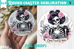 Round Coasters | Checkered | Retro Halloween Product Image 1