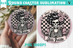 Round Coasters | Checkered | Retro Halloween Product Image 1