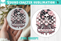 Round Coasters | Checkered | Retro Halloween Product Image 1