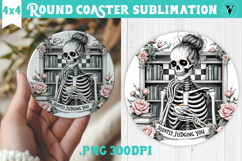 Round Coasters | Checkered | Retro Halloween Product Image 1