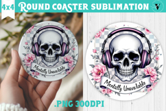 Round Coasters | Checkered | Retro Halloween Product Image 1