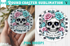 Round Coasters | Checkered | Retro Halloween Product Image 1