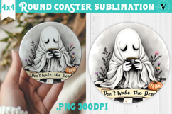 Round Coasters | Checkered | Retro Halloween Product Image 1