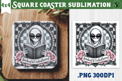Square Coasters | Checkered | Retro Halloween Product Image 1