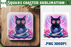 Square Coasters | Checkered | Retro and Vintage Product Image 1