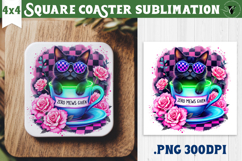 Square Coasters | Checkered | Retro and Vintage Product Image 1