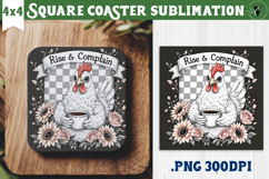 Square Coasters | Checkered | Retro and Vintage Product Image 1