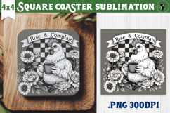 Square Coasters | Checkered | Retro and Vintage Product Image 1