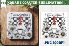 Square Coasters | Checkered | Retro and Vintage Product Image 1