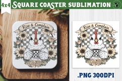 Square Coasters | Checkered | Retro and Vintage Product Image 1