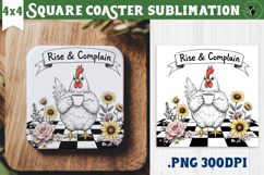 Square Coasters | Checkered | Retro and Vintage Product Image 1