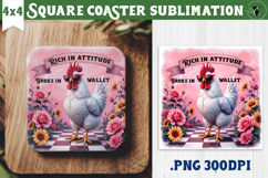 Square Coasters | Checkered | Retro and Vintage Product Image 1