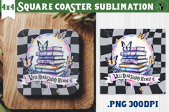 Square Coasters | Checkered | Retro Halloween Product Image 1