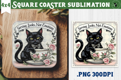Square Coasters | Checkered | Retro and Vintage Product Image 1