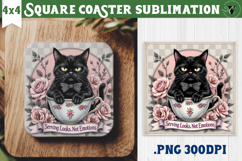 Square Coasters | Checkered | Retro and Vintage Product Image 1