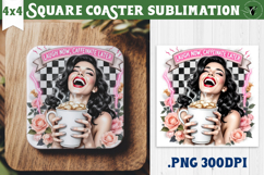 Square Coasters | Checkered | Retro and Vintage Product Image 1