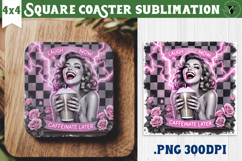 Square Coasters | Checkered | Retro and Vintage Product Image 1