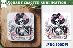 Square Coasters | Checkered | Retro Halloween Product Image 1
