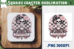 Square Coasters | Checkered | Retro Halloween Product Image 1