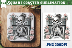 Square Coasters | Checkered | Retro Halloween Product Image 1