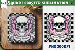 Square Coasters | Checkered | Retro Halloween Product Image 1