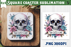 Square Coasters | Checkered | Retro Halloween Product Image 1