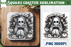 Square Coasters | Checkered | Retro Halloween Product Image 1