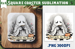 Square Coasters | Checkered | Retro Halloween Product Image 1