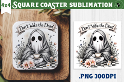 Square Coasters | Checkered | Retro Halloween Product Image 1