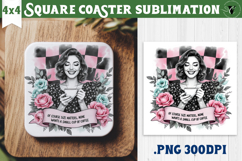 Square Coasters | Checkered | Retro and Vintage Product Image 1