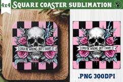 Square Coasters | Checkered | Retro Halloween Product Image 1