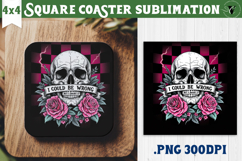 Square Coasters | Checkered | Retro Halloween Product Image 1