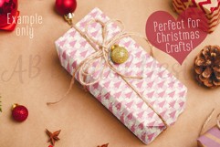 Pink Christmas Digital Paper Backgrounds | Seamless Patterns Product Image 5
