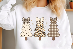 Checkered Bow Christmas Tree PNG Product Image 3