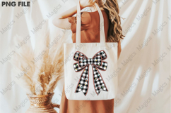 Checkered Coquette Christmas Lights Bow Product Image 3