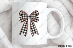 Checkered Coquette Christmas Lights Bow Product Image 4