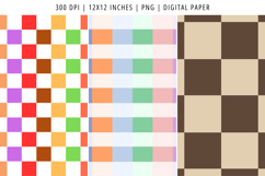 Rainbow Checkered Seamless Digital Paper Product Image 5