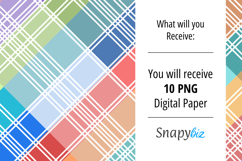 Rainbow Checkered Seamless Digital Paper Product Image 6