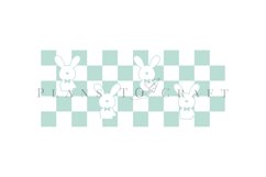 checkered easter bunny coffee mug sublimation wrap glass mug wrap svg presized for 11oz and 15oz glass ready to cut and sublimation files