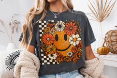 Smiley Face Png, Sublimation Design, Retro Png, Fall Autumn Product Image 4