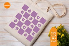 checkered flower pattern clipart Product Image 1