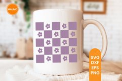 checkered flower pattern clipart Product Image 2