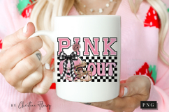Checkered Football Pink Out PNG Product Image 2