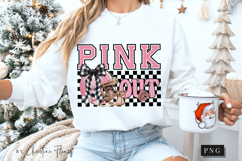 Checkered Football Pink Out PNG Product Image 5