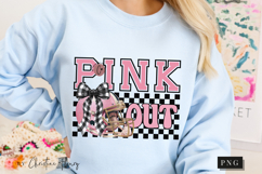 Checkered Football Pink Out PNG Product Image 7