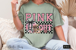 Checkered Football Pink Out PNG Product Image 8
